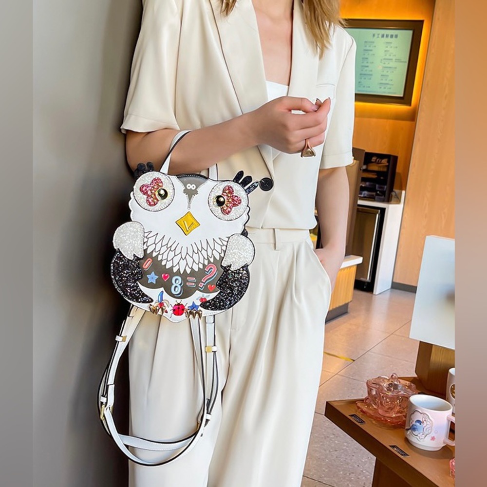 Owl Backpack - White